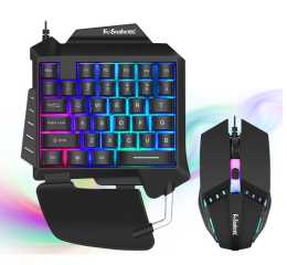 One-Handed Keyboard RGB Gaming Mouse + Gaming Keyboard Kit 35 Keys